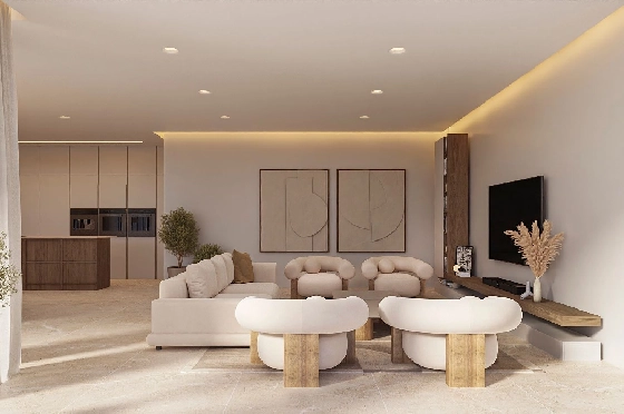 Villa in Moraira zu verkaufen, Espace de vie 395 m², Baujahr 2025, Klimaanlage, Terrain 814 m², 4 Chambres &agrave; coucher, 3 Badezimmer, Pool, ref.: AM-12303DA-4