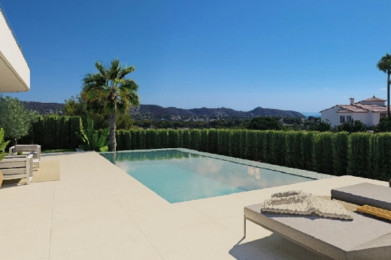 Villa in Moraira zu verkaufen, Espace de vie 195 m², Baujahr 2025, Klimaanlage, Terrain 811 m², 4 Chambres &agrave; coucher, 4 Badezimmer, Pool, ref.: AM-12327DA-2