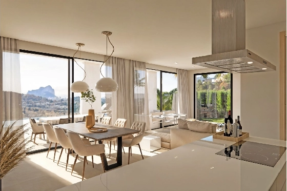 Villa in Calpe zu verkaufen, Espace de vie 217 m², Baujahr 2025, Klimaanlage, Terrain 1001 m², 4 Chambres &agrave; coucher, 3 Badezimmer, Pool, ref.: AM-12434DA-6