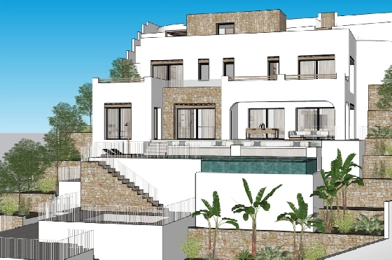 Villa in Benissa zu verkaufen, Espace de vie 232 m², Baujahr 2025, Klimaanlage, Terrain 1199 m², 4 Chambres &agrave; coucher, 3 Badezimmer, Pool, ref.: AM-12453DR-3
