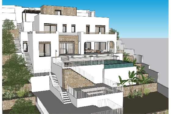 Villa in Benissa zu verkaufen, Espace de vie 232 m², Baujahr 2025, Klimaanlage, Terrain 1199 m², 4 Chambres &agrave; coucher, 3 Badezimmer, Pool, ref.: AM-12453DR-5