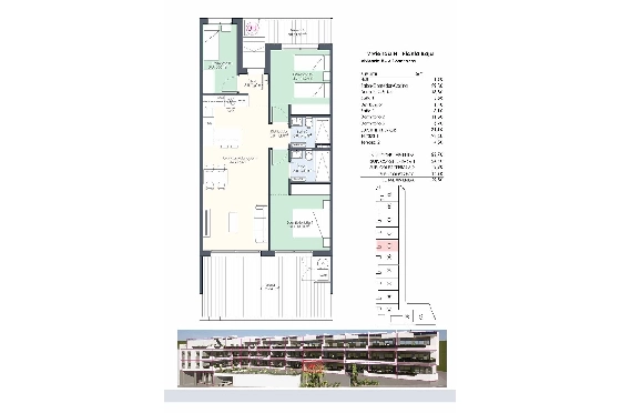 Etagen Apartment in Benijofar zu verkaufen, Wohnfläche 118 m², Zustand Erstbezug, 3 Schlafzimmer, 2 Badezimmer, Pool, ref.: HA-BNN-332-A02-25
