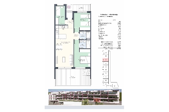 Etagen Apartment in Benijofar zu verkaufen, Wohnfläche 118 m², Zustand Erstbezug, 3 Schlafzimmer, 2 Badezimmer, Pool, ref.: HA-BNN-332-A02-27