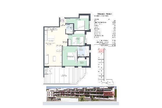 Etagen Apartment in Benijofar zu verkaufen, Wohnfläche 118 m², Zustand Erstbezug, 3 Schlafzimmer, 2 Badezimmer, Pool, ref.: HA-BNN-332-A02-38