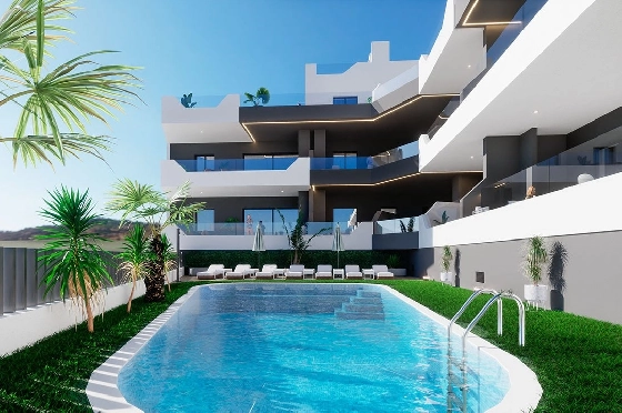 Etagen Apartment in Benijofar zu verkaufen, Wohnfläche 122 m², Zustand Erstbezug, 4 Schlafzimmer, 2 Badezimmer, Pool, ref.: HA-BNN-332-A03-1