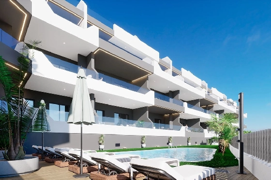 Etagen Apartment in Benijofar zu verkaufen, Wohnfläche 122 m², Zustand Erstbezug, 4 Schlafzimmer, 2 Badezimmer, Pool, ref.: HA-BNN-332-A03-2