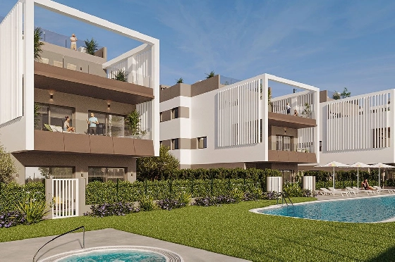 Maisonette in Colonia de Sant Jordi zu verkaufen, Espace de vie 229 m², Zustand Erstbezug, + fussboden, Klimaanlage, 3 Chambres &agrave; coucher, 2 Badezimmer, Pool, ref.: HA-MLN-163-A04-1