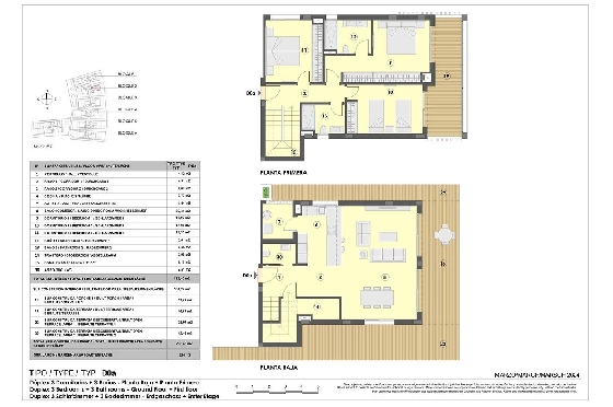 Maisonette in Colonia de Sant Jordi zu verkaufen, Espace de vie 229 m², Zustand Erstbezug, + fussboden, Klimaanlage, 3 Chambres &agrave; coucher, 2 Badezimmer, Pool, ref.: HA-MLN-163-A04-12
