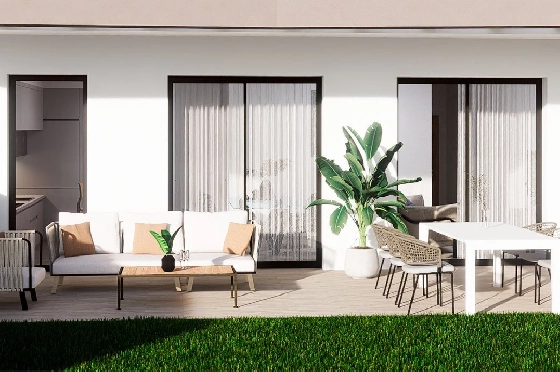 Erdgeschoss Apartment in Finestrat zu verkaufen, Espace de vie 176 m², Zustand Erstbezug, 3 Chambres &agrave; coucher, 2 Badezimmer, Pool, ref.: HA-FIN-317-A03-1