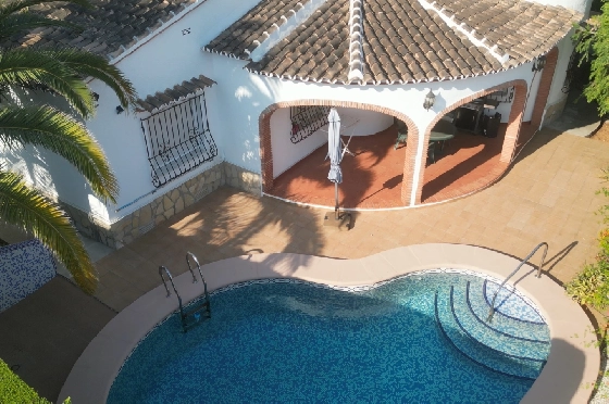 Villa in Els Poblets(Barranquets) zu verkaufen, Espace de vie 120 m², Baujahr 2004, Zustand gepflegt, + Zentralheizung, Klimaanlage, Terrain 402 m², 3 Chambres &agrave; coucher, 2 Badezimmer, Pool, ref.: JS-1325-22