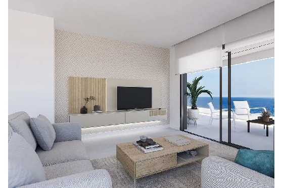 Etagen Apartment in Calpe zu verkaufen, Espace de vie 65 m², Zustand Erstbezug, Klimaanlage, 1 Chambres &agrave; coucher, 1 Badezimmer, Pool, ref.: HA-CAN-150-A01-4
