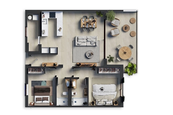 Etagen Apartment in Capdepera zu verkaufen, Espace de vie 98 m², Zustand Erstbezug, Klimaanlage, 2 Chambres &agrave; coucher, 2 Badezimmer, Pool, ref.: HA-MLN-435-A01-24