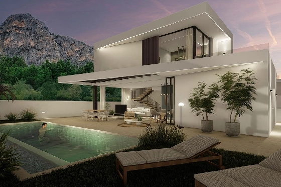 Villa in Polop zu verkaufen, Wohnfläche 311 m², Zustand Erstbezug, Klimaanlage, Grundstück 366 m², 4 Schlafzimmer, 4 Badezimmer, Pool, ref.: HA-PON-241-E02-22