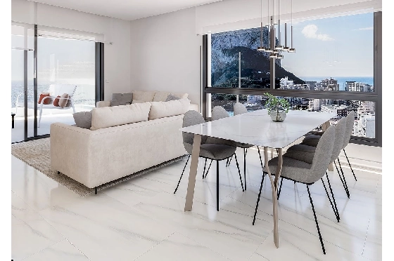 Maisonette in Calpe zu verkaufen, Espace de vie 228 m², Zustand Erstbezug, Klimaanlage, 3 Chambres &agrave; coucher, 3 Badezimmer, Pool, ref.: HA-CAN-150-A04-5