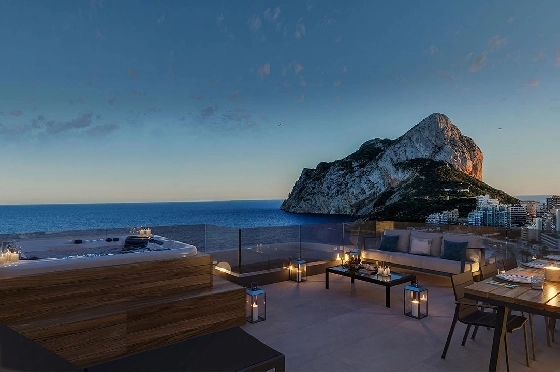 Maisonette in Calpe zu verkaufen, Espace de vie 228 m², Zustand Erstbezug, Klimaanlage, 3 Chambres &agrave; coucher, 3 Badezimmer, Pool, ref.: HA-CAN-150-A04-9