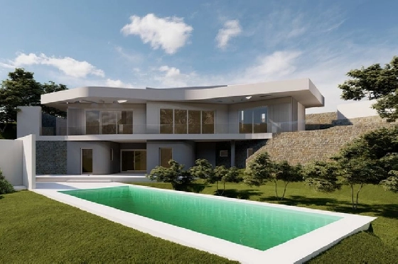 Villa in Javea zu verkaufen, Espace de vie 350 m², Baujahr 2025, Klimaanlage, Terrain 1000 m², 3 Chambres &agrave; coucher, 2 Badezimmer, Pool, ref.: AM-12492DA-15