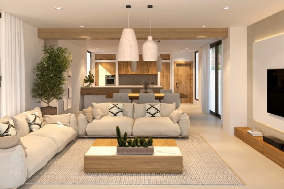 Villa in Javea zu verkaufen, Espace de vie 200 m², Baujahr 2025, Klimaanlage, Terrain 1000 m², 3 Chambres &agrave; coucher, 4 Badezimmer, Pool, ref.: AM-12502DR-4