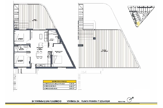 Penthouse Apartment in San Fulgencio zu verkaufen, Espace de vie 206 m², Zustand Erstbezug, 3 Chambres &agrave; coucher, 2 Badezimmer, Pool, ref.: HA-SFN-131-A04-13