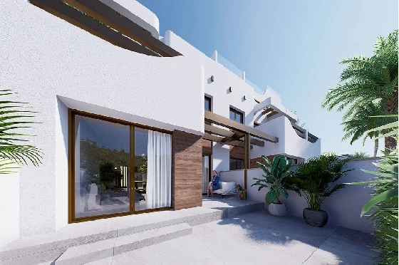 Erdgeschoss Apartment in Torre de la Horadada zu verkaufen, Espace de vie 85 m², Zustand Erstbezug, 2 Chambres &agrave; coucher, 2 Badezimmer, Pool, ref.: HA-THN-450-A01-10