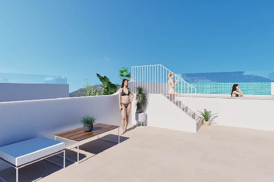 Penthouse Apartment in Torre de la Horadada zu verkaufen, Espace de vie 94 m², Zustand Erstbezug, 2 Chambres &agrave; coucher, 2 Badezimmer, Pool, ref.: HA-THN-450-A02-10