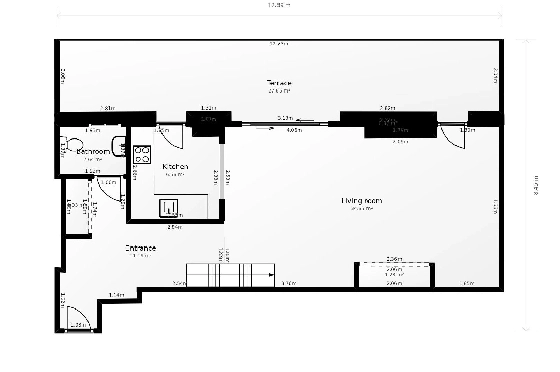 Apartment in Calpe(Playa arenal bol) zu verkaufen, Espace de vie 117 m², 2 Chambres &agrave; coucher, 2 Badezimmer, Pool, ref.: COB-3532-10535-12