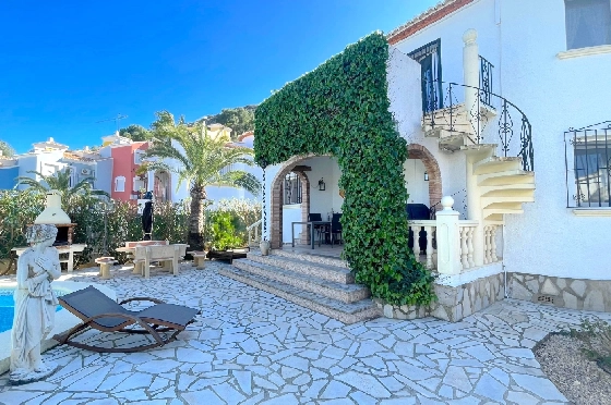 Villa in Pedreguer(Monte Solana) zu verkaufen, Espace de vie 87 m², Baujahr 1999, Zustand gepflegt, + Ofen, Klimaanlage, Terrain 426 m², 3 Chambres &agrave; coucher, 3 Badezimmer, Pool, ref.: AS-2425-4