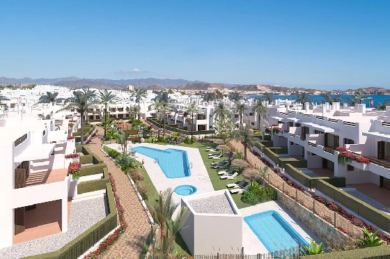 Erdgeschoss Apartment in San Juan de los Terreros zu verkaufen, Espace de vie 136 m², Zustand Erstbezug, Klimaanlage, 3 Chambres &agrave; coucher, 2 Badezimmer, Pool, ref.: HA-STN-145-A03-2
