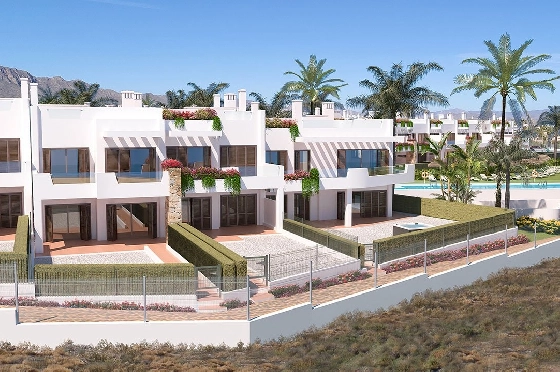 Erdgeschoss Apartment in San Juan de los Terreros zu verkaufen, Espace de vie 136 m², Zustand Erstbezug, Klimaanlage, 3 Chambres &agrave; coucher, 2 Badezimmer, Pool, ref.: HA-STN-145-A03-4