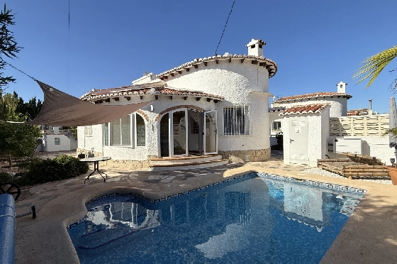 Villa in Els Poblets zur Ferienvermietung, Espace de vie 100 m², Baujahr 1983, Zustand gepflegt, + KLIMA, Klimaanlage, Terrain 353 m², 3 Chambres &agrave; coucher, 1 Badezimmer, Pool, ref.: T-0325-2