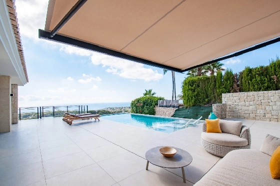 Villa in Benissa zu verkaufen, Espace de vie 290 m², Baujahr 2024, Klimaanlage, Terrain 860 m², 3 Chambres &agrave; coucher, 2 Badezimmer, Pool, ref.: AM-12518DA-1