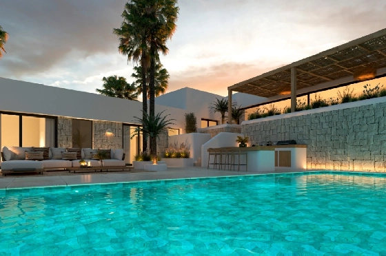 Villa in Javea zu verkaufen, Espace de vie 200 m², Baujahr 2024, Klimaanlage, Terrain 977 m², 3 Chambres &agrave; coucher, 3 Badezimmer, Pool, ref.: AM-12539DR-2