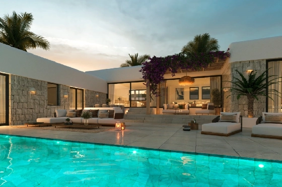 Villa in Javea zu verkaufen, Espace de vie 150 m², Baujahr 2025, Klimaanlage, Terrain 978 m², 3 Chambres &agrave; coucher, 2 Badezimmer, Pool, ref.: AM-12538DR-2