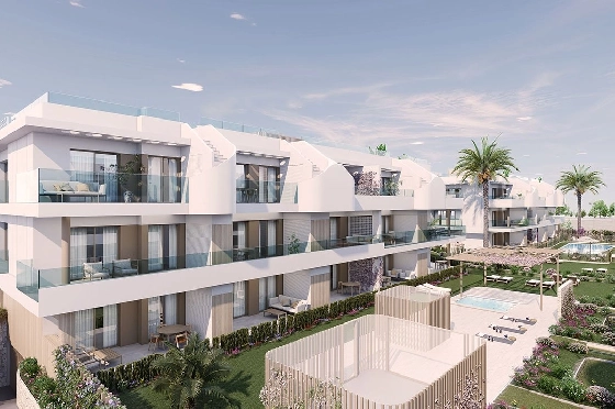 Etagen Apartment in Pilar de la Horadada zu verkaufen, Espace de vie 111 m², Zustand Erstbezug, 3 Chambres &agrave; coucher, 2 Badezimmer, Pool, ref.: HA-PIN-132-A03-3