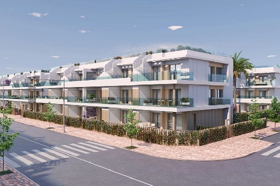 Etagen Apartment in Pilar de la Horadada zu verkaufen, Espace de vie 111 m², Zustand Erstbezug, 3 Chambres &agrave; coucher, 2 Badezimmer, Pool, ref.: HA-PIN-132-A03-4