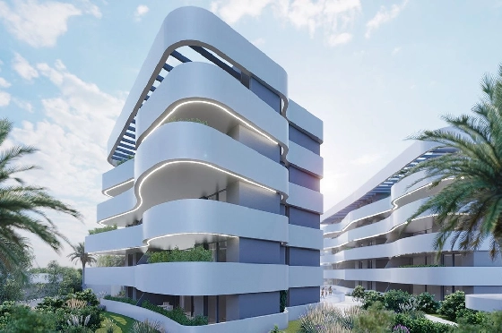 Penthouse Apartment in Guardamar del Segura zu verkaufen, Espace de vie 97 m², Zustand Erstbezug, Klimaanlage, 2 Chambres &agrave; coucher, 2 Badezimmer, Pool, ref.: HA-GUN-431-A02-2