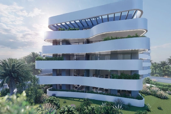 Penthouse Apartment in Guardamar del Segura zu verkaufen, Espace de vie 97 m², Zustand Erstbezug, Klimaanlage, 2 Chambres &agrave; coucher, 2 Badezimmer, Pool, ref.: HA-GUN-431-A02-4