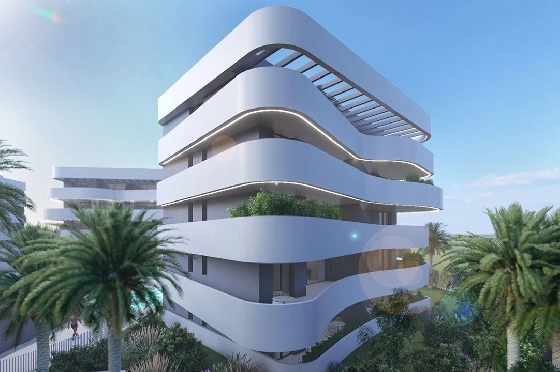 Penthouse Apartment in Guardamar del Segura zu verkaufen, Espace de vie 97 m², Zustand Erstbezug, Klimaanlage, 2 Chambres &agrave; coucher, 2 Badezimmer, Pool, ref.: HA-GUN-431-A02-5