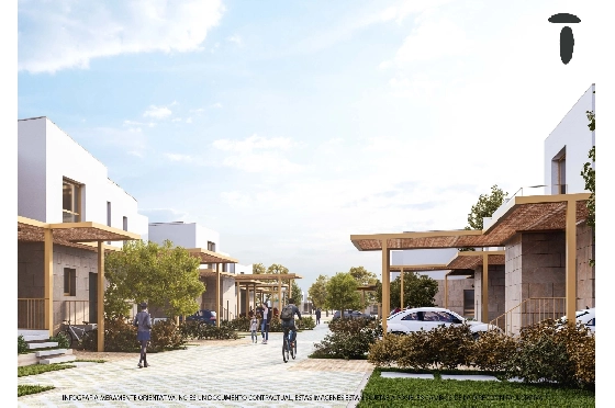 Reihenhaus in El Vergel zu verkaufen, Espace de vie 92 m², Baujahr 2027, Klimaanlage, Terrain 135 m², 3 Chambres &agrave; coucher, 3 Badezimmer, Pool, ref.: TT-AD-11-1