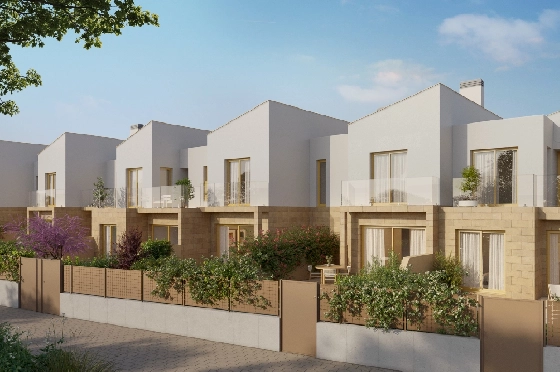Reihenhaus in El Vergel zu verkaufen, Espace de vie 92 m², Baujahr 2027, Klimaanlage, Terrain 135 m², 3 Chambres &agrave; coucher, 3 Badezimmer, Pool, ref.: TT-AD-11-2