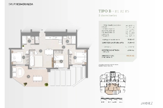 Apartment in Calpe zu verkaufen, Espace de vie 80 m², Klimaanlage, Terrain 23 m², 3 Chambres &agrave; coucher, 2 Badezimmer, Pool, ref.: GE-J11B-8
