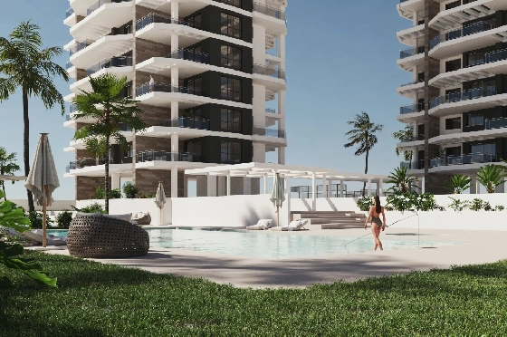 Apartment in Calpe zu verkaufen, Espace de vie 82 m², Klimaanlage, Terrain 25 m², 2 Chambres &agrave; coucher, 2 Badezimmer, Pool, ref.: GE-J16A-3