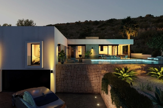 Villa in Benitachell zu verkaufen, Espace de vie 206 m², Baujahr 2026, Klimaanlage, Terrain 689 m², 3 Chambres &agrave; coucher, 3 Badezimmer, Pool, ref.: AM-12605DA-2