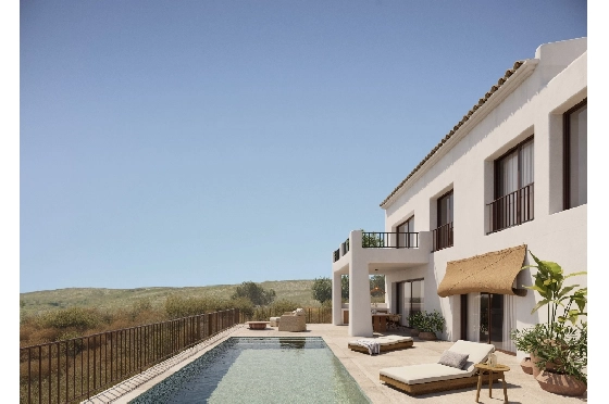 Villa in Alcalali zu verkaufen, Espace de vie 211 m², Baujahr 2026, Klimaanlage, Terrain 1021 m², 3 Chambres &agrave; coucher, 2 Badezimmer, Pool, ref.: AM-12622DA-2