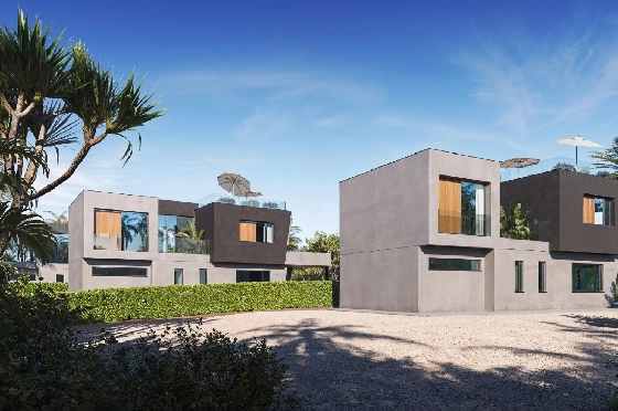 Villa in Calpe zu verkaufen, Espace de vie 324 m², Baujahr 2025, Klimaanlage, Terrain 800 m², 3 Chambres &agrave; coucher, 3 Badezimmer, Pool, ref.: AM-12624DA-1