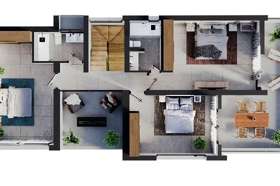 Villa in Calpe zu verkaufen, Espace de vie 324 m², Baujahr 2025, Klimaanlage, Terrain 800 m², 3 Chambres &agrave; coucher, 3 Badezimmer, Pool, ref.: AM-12624DA-6