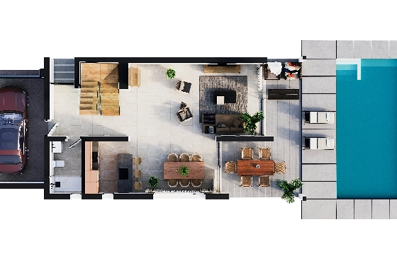 Villa in Calpe zu verkaufen, Espace de vie 324 m², Baujahr 2025, Klimaanlage, Terrain 800 m², 3 Chambres &agrave; coucher, 3 Badezimmer, Pool, ref.: AM-12624DA-7