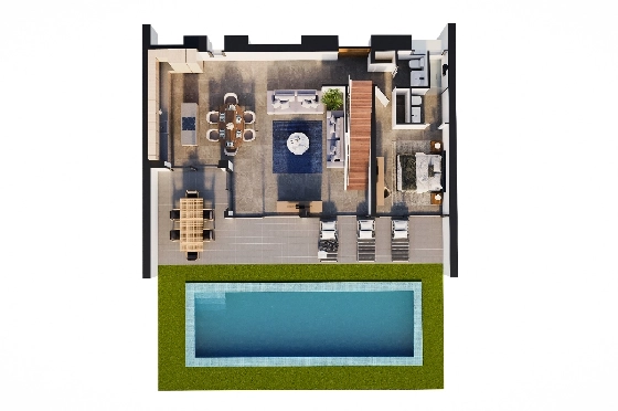 Villa in Calpe zu verkaufen, Espace de vie 273 m², Baujahr 2025, Klimaanlage, Terrain 1180 m², 3 Chambres &agrave; coucher, 3 Badezimmer, Pool, ref.: AM-12625DA-9