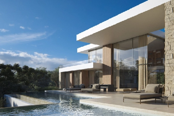 Villa in Moraira zu verkaufen, Espace de vie 350 m², Terrain 1601 m², 4 Chambres &agrave; coucher, 5 Badezimmer, Pool, ref.: AVS-55955-1