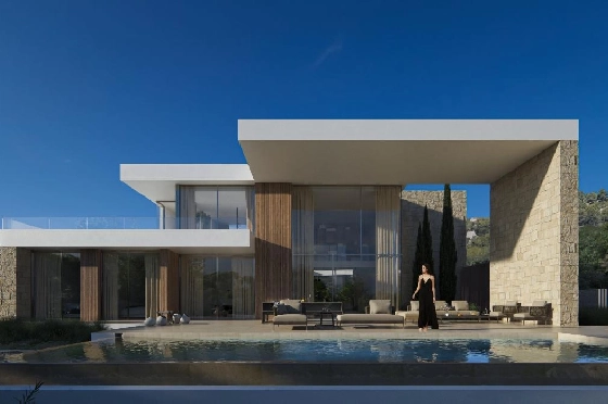 Villa in Moraira zu verkaufen, Espace de vie 350 m², Terrain 1601 m², 4 Chambres &agrave; coucher, 5 Badezimmer, Pool, ref.: AVS-55955-12