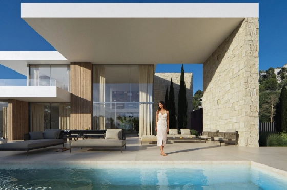 Villa in Moraira zu verkaufen, Espace de vie 350 m², Terrain 1601 m², 4 Chambres &agrave; coucher, 5 Badezimmer, Pool, ref.: AVS-55955-14